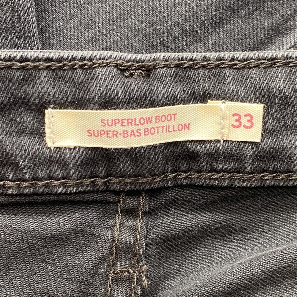 Levis Superlow Boot Woman 33 Black Zip Fly Stretch Y2K Streetwear Classic Comfy - Picture 8 of 16